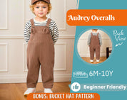 Overalls Sewing Pattern for Kids, Overalls Pattern, Kids Pattern, Jumpsuit Pattern, Beginner Pattern, Sewing Pattern Toddlers, Baby Pattern
