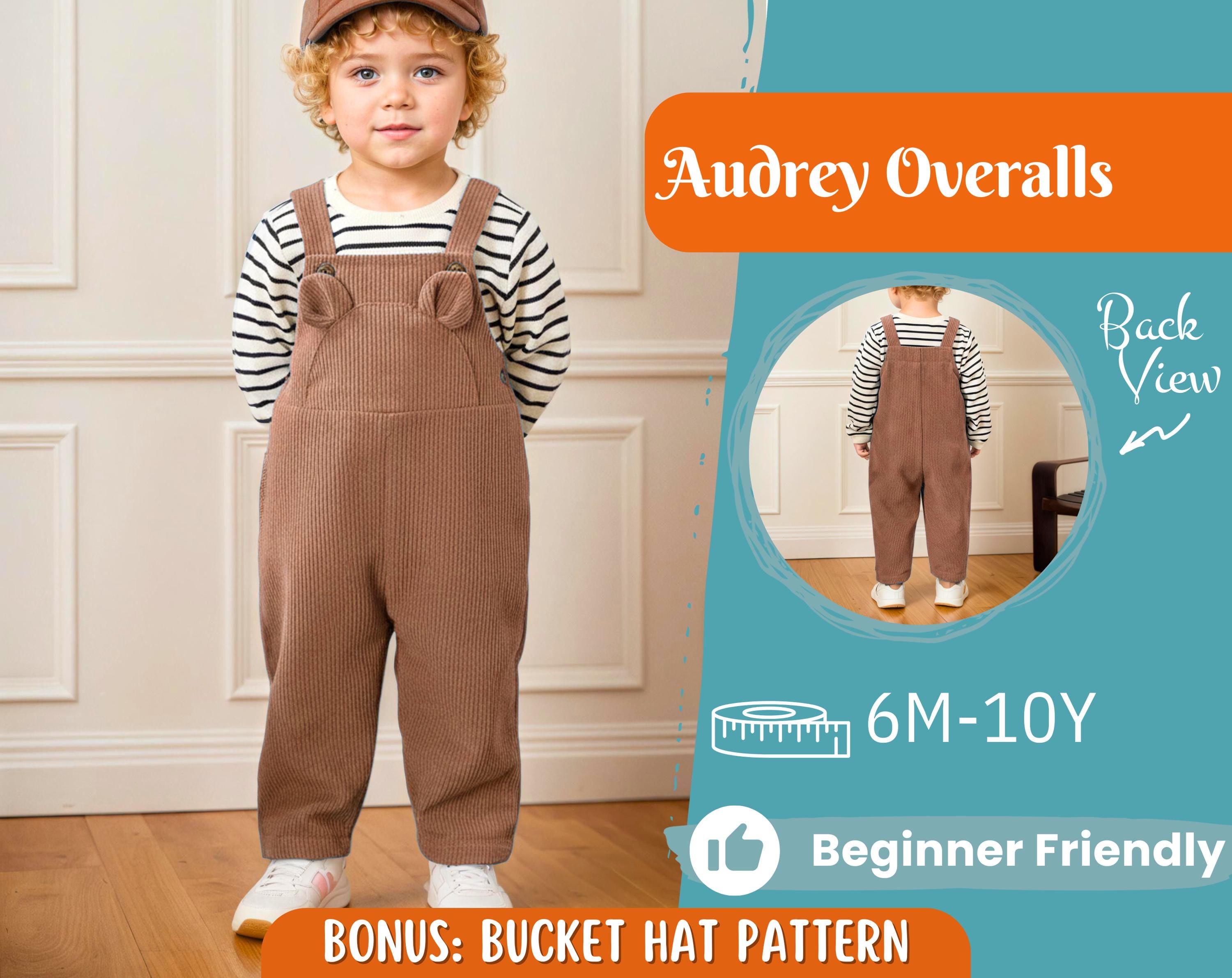 Overalls Sewing Pattern for Kids, Overalls Pattern, Kids Pattern, Jumpsuit Pattern, Beginner Pattern, Sewing Pattern Toddlers, Baby Pattern