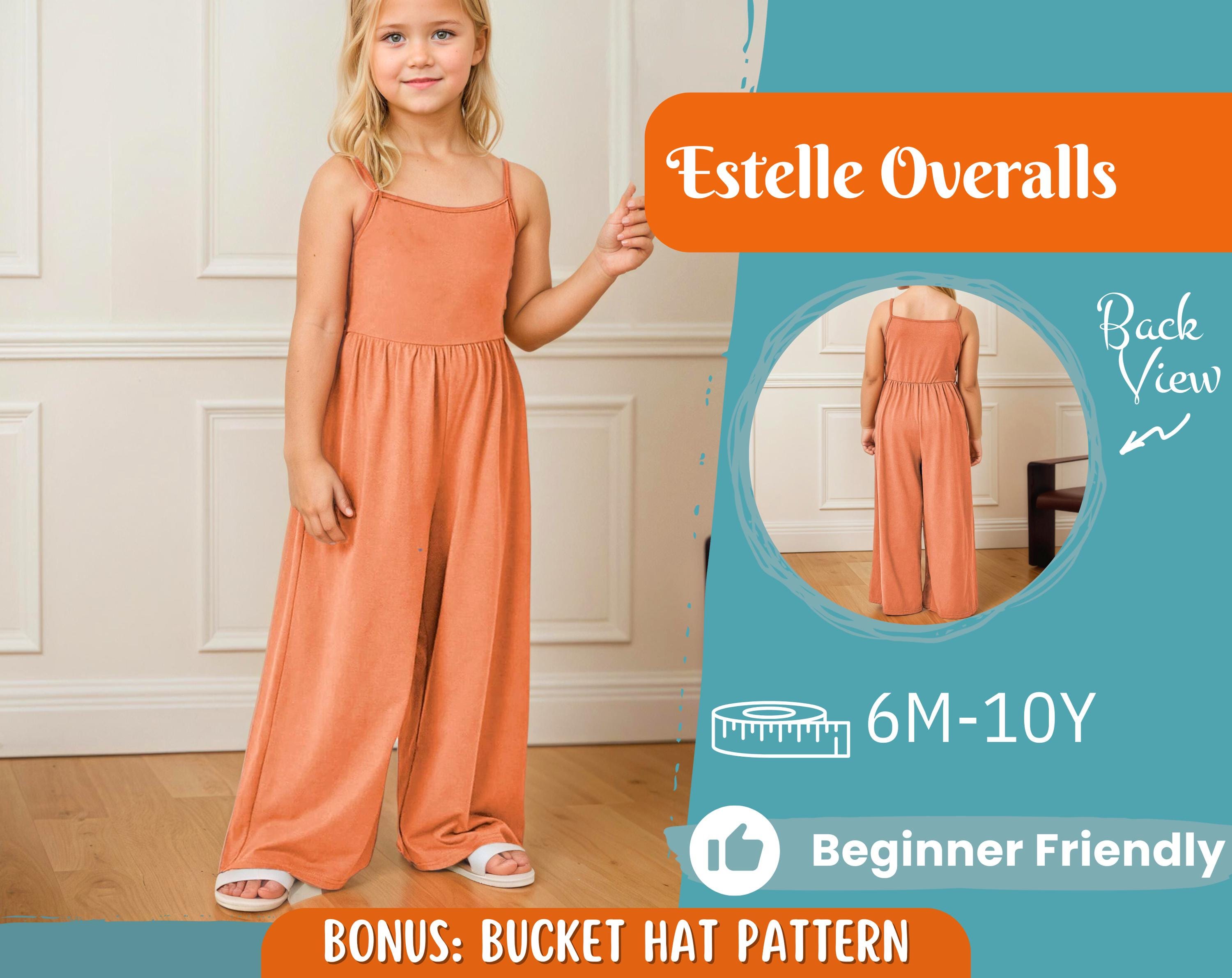 Overalls Sewing Pattern for Kids, Overalls Pattern, Kids Pattern, Jumpsuit Pattern, Beginner Pattern, Sewing Pattern Toddlers, Baby Pattern