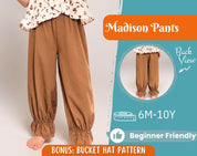 Pants Sewing Pattern for Kids, Elastic Waistband Pants Pattern, Kids Pattern, PDF Sewing Pattern, Beginner Pattern, Joggers Pants Pattern