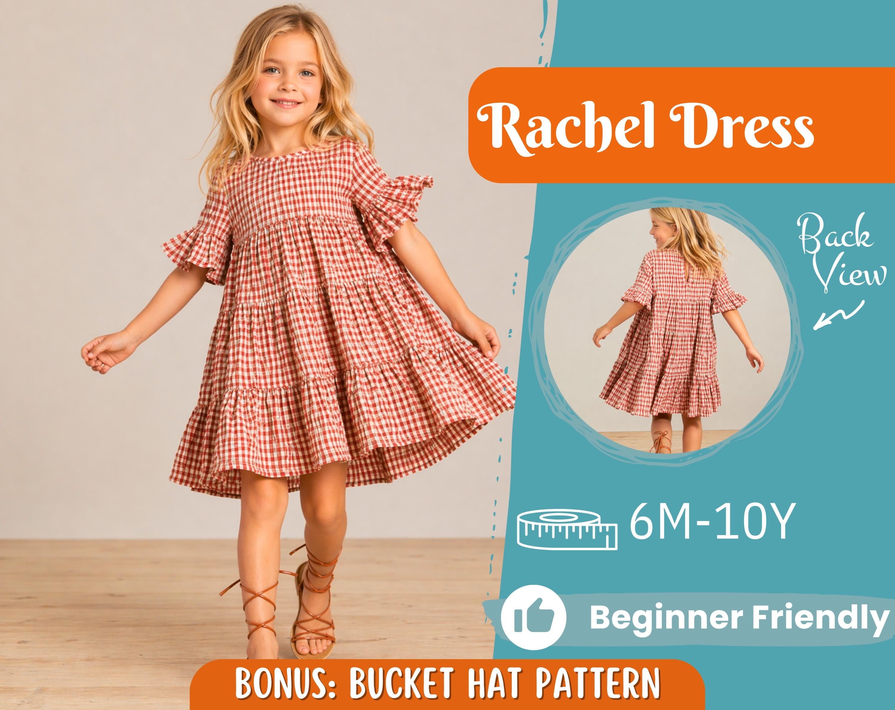Dress Sewing Pattern for Kids, Dress Pattern, Kids Pattern, Summer Dress Pattern, Beginner Pattern, Sewing Pattern Toddlers, Baby Pattern