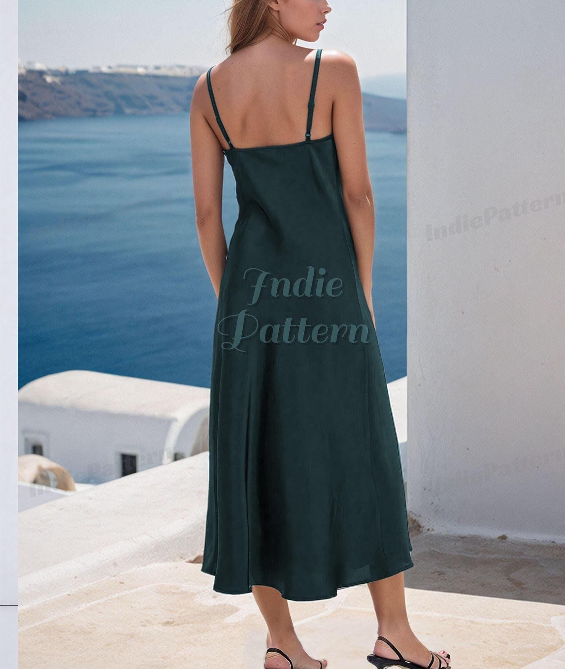 Dress Sewing Pattern | Elegant Dress Sewing Pattern | Prom Dress Pattern | Women Sewing Pattern | Cowl Neck Dress | Summer Dress Strappy