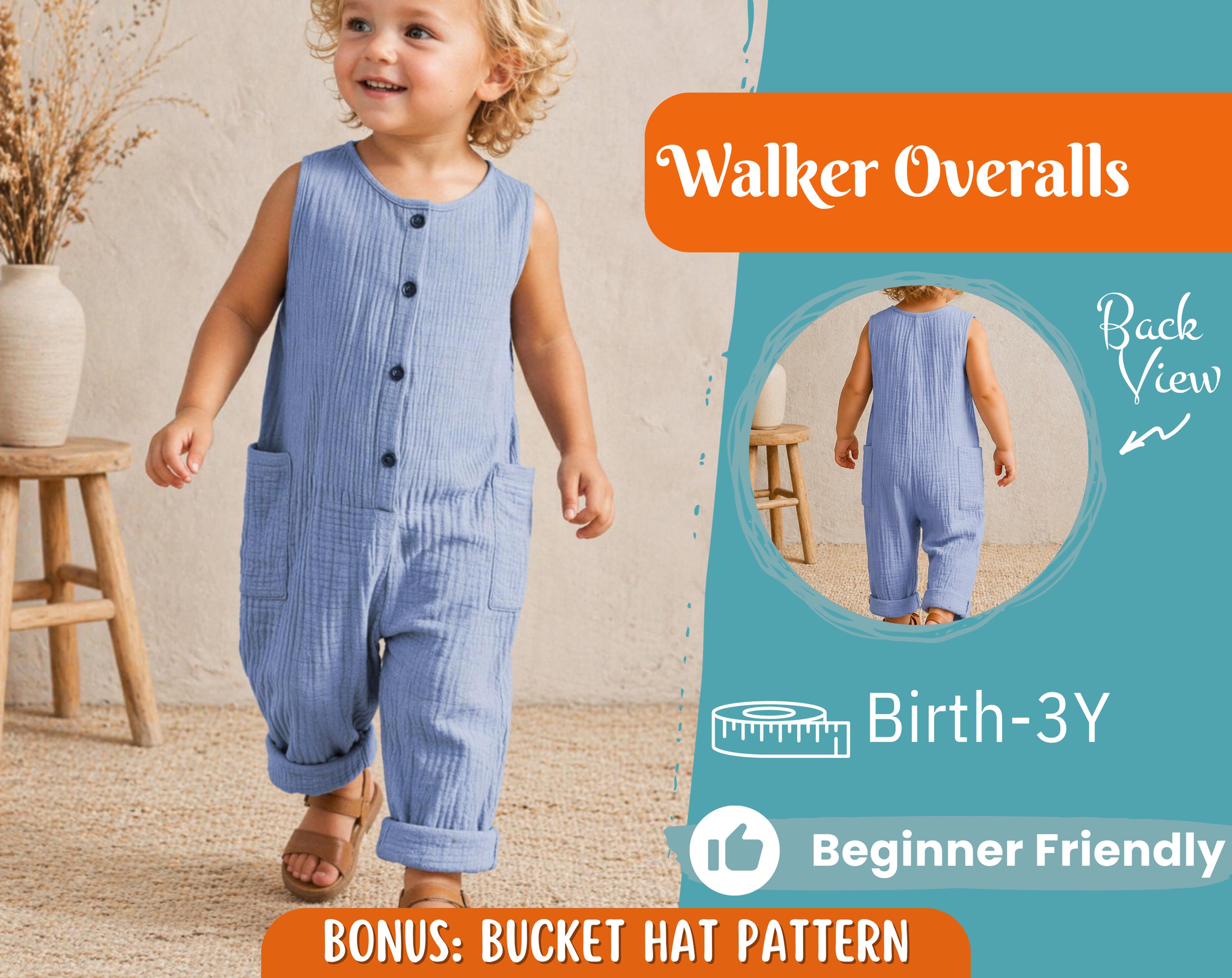 Overalls Sewing Pattern for Kids, Overalls Pattern, Kids Pattern, Jumpsuit Pattern, Beginner Pattern, Sewing Pattern Toddlers, Baby Pattern