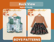 Sewing Patterns for Girls, Sewing Patterns, Kids Patterns, Top Pattern, Girl Pattern, PDF Patterns, Beginner Kids Pattern, Beginner Patterns