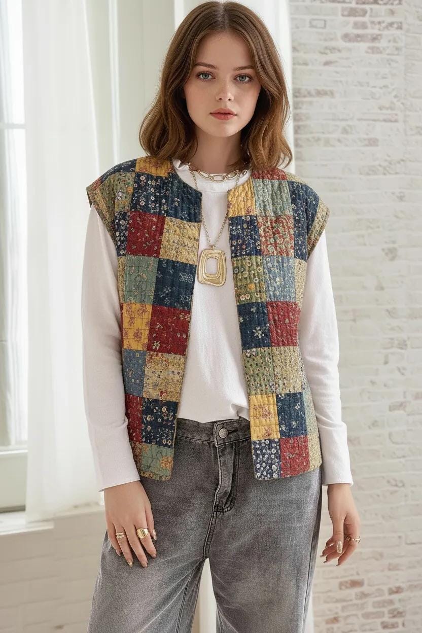 Quilted Vest Sewing Pattern for Women | Sewing Patterns | Women Pattern | Jacket Sewing Pattern | XS-XXXL | Women Vest Sewing Pattern