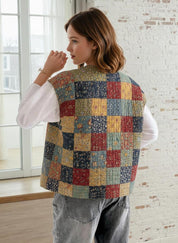 Quilted Vest Sewing Pattern for Women | Sewing Patterns | Women Pattern | Jacket Sewing Pattern | XS-XXXL | Women Vest Sewing Pattern