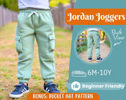Cargo Joggers Sewing Pattern for Kids, Pants Pattern, Kids Pattern, Joggers Pattern, Beginner Pattern, Sewing Pattern Toddlers, PDF Pattern