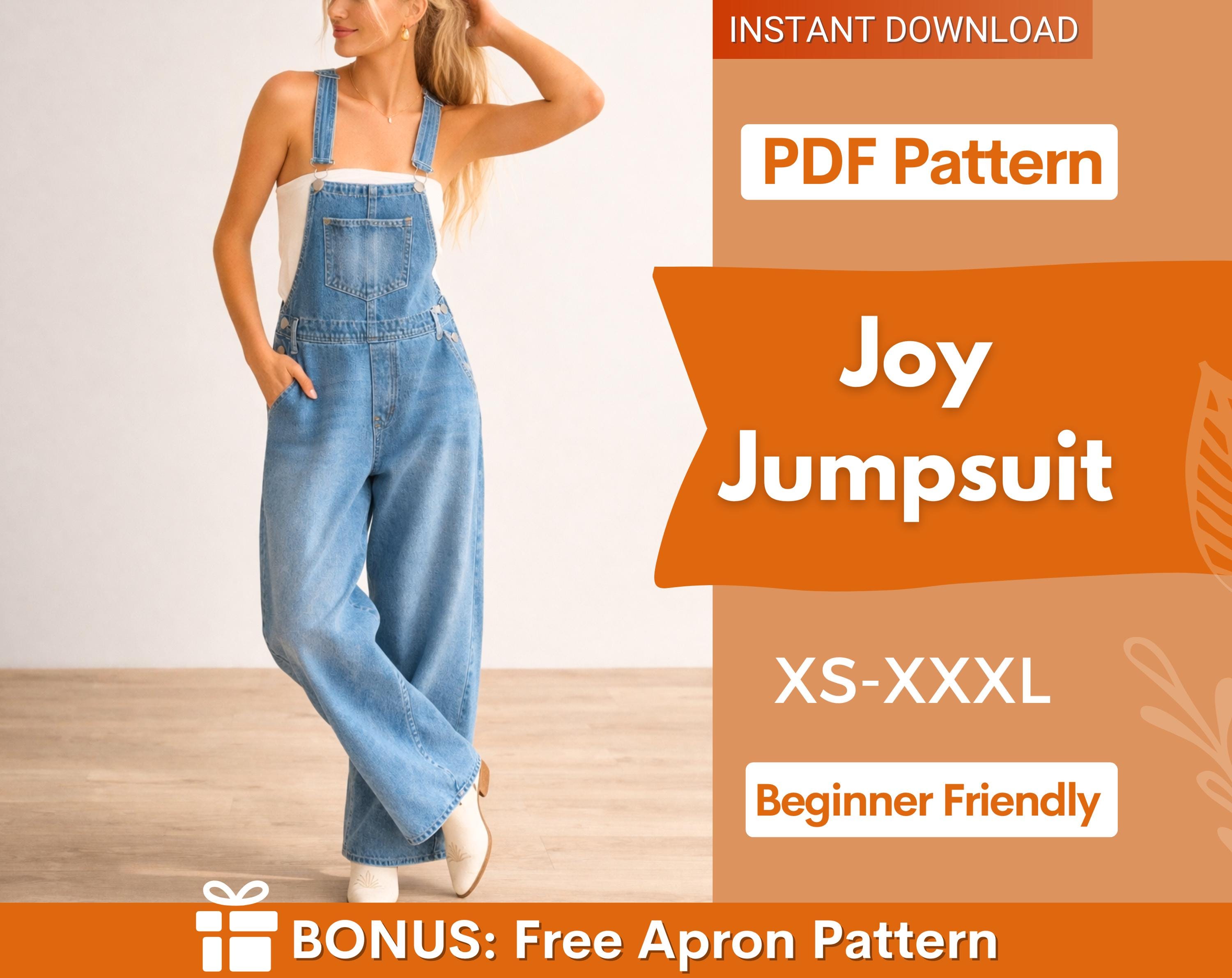 Joy Jumpsuit Sewing Pattern | Overalls Sewing Patterns | Women Pattern| Jumpsuit Pattern | Romper Pattern