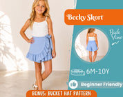 Skort Sewing Pattern for Kids, Skort Pattern, Kids Pattern, PDF Pattern, Beginner Pattern, Sewing Pattern Toddlers, Baby Pattern, Girl Skirt