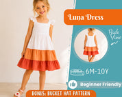 Dress Sewing Pattern for Kids, Dress Pattern, Kids Pattern, Summer Dress Pattern, Beginner Pattern, Sewing Pattern Toddlers, Baby Pattern