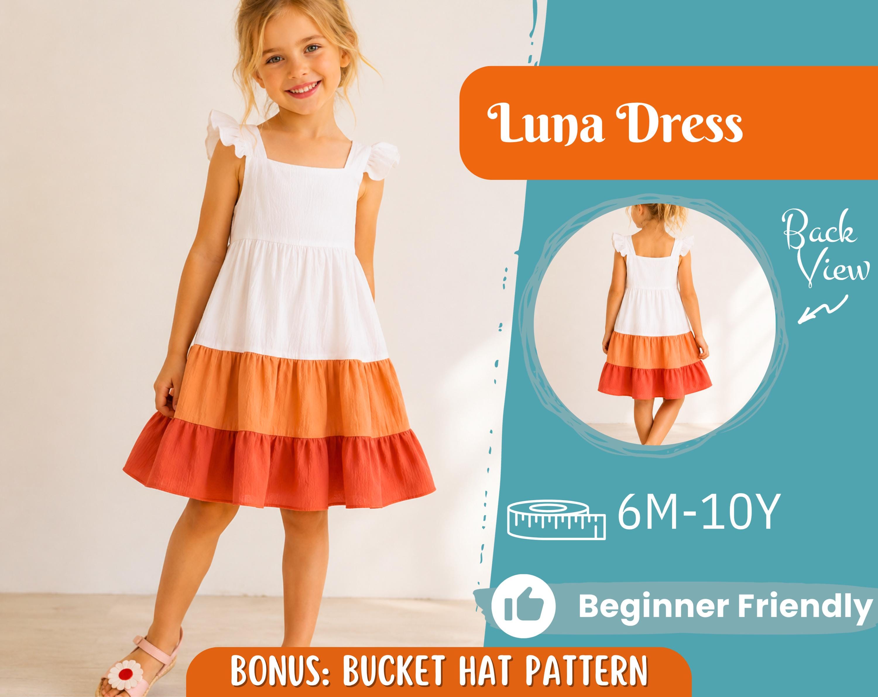 Dress Sewing Pattern for Kids, Dress Pattern, Kids Pattern, Summer Dress Pattern, Beginner Pattern, Sewing Pattern Toddlers, Baby Pattern