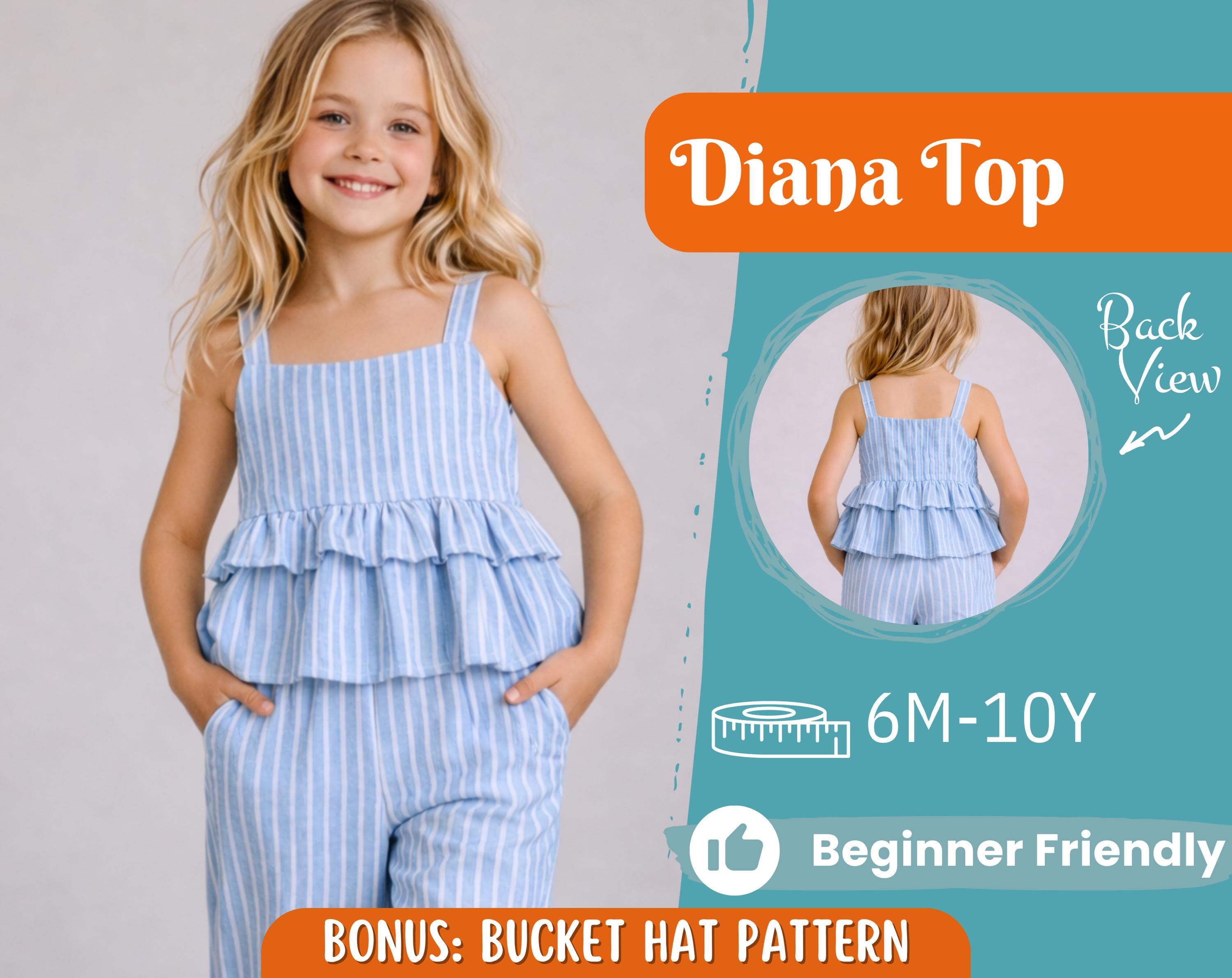 Top Sewing Pattern for Kids, Top Pattern, Kids Pattern, Girl Pattern, Beginner Pattern, Sewing Pattern Toddlers, PDF Pattern, Easy Pattern