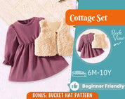 Dress and Vest Pattern for Kids, Vest Pattern, Kids Pattern, PDF Pattern, Beginner Pattern, Sewing Pattern Toddlers, Dress Sewing Pattern