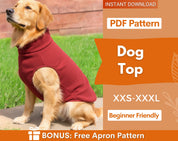 Dog Sewing Pattern, Dog Vest Pattern, Dog Pattern, Dog Top Pattern, Pattern for dog, Dog Jacket Pattern, Dog Tank Top Pattern