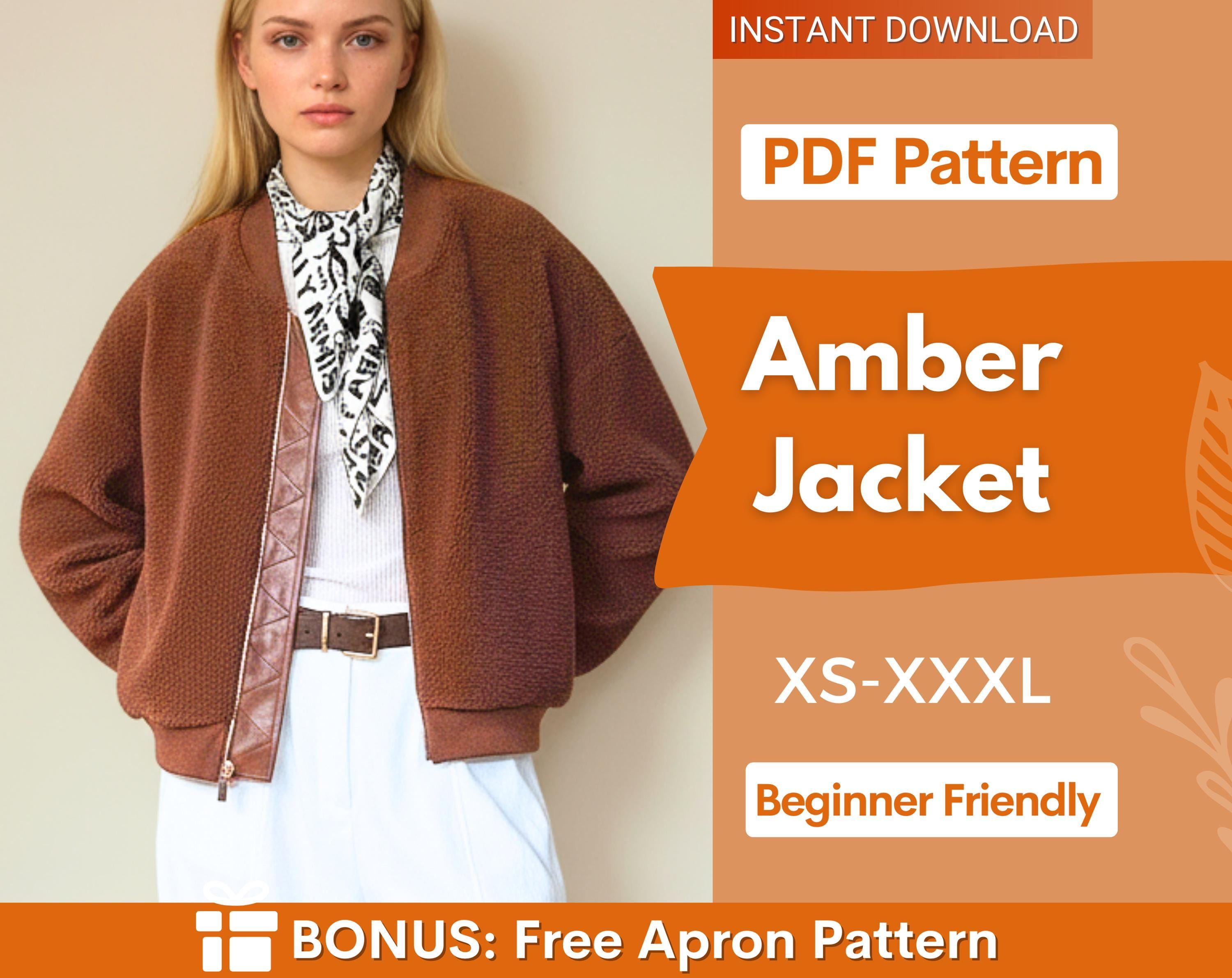Jacket Sewing Pattern for Women, Women Sewing Pattern, Jacket with Lining, Zip Up Jacket, Beginner Sewing Pattern, Pattern Jacket Coat