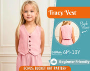 Vest Sewing Pattern for Kids, Kids Vest, Kids Pattern, PDF Pattern, Beginner Pattern, Sewing Pattern Toddlers, Kids Elegant Vest Pattern