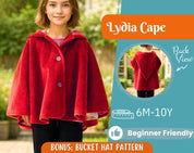 Cape Sewing Pattern for Kids, Capelet Pattern, Kids Pattern, Easy PDF Pattern, Beginner Pattern, Sewing Pattern Toddlers, Jacket Pattern