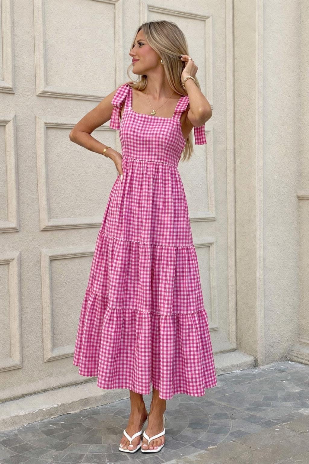 Mindy Dress Sewing Pattern | Shoulder Tie Dress Pattern | Maxi Dress | Gathered Dress Pattern