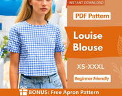 Blouse Sewing Pattern | Women Sewing Pattern | Top Pattern | Crop Top Pattern | Sewing Patterns for Beginner Top |  Shirt Pattern Women