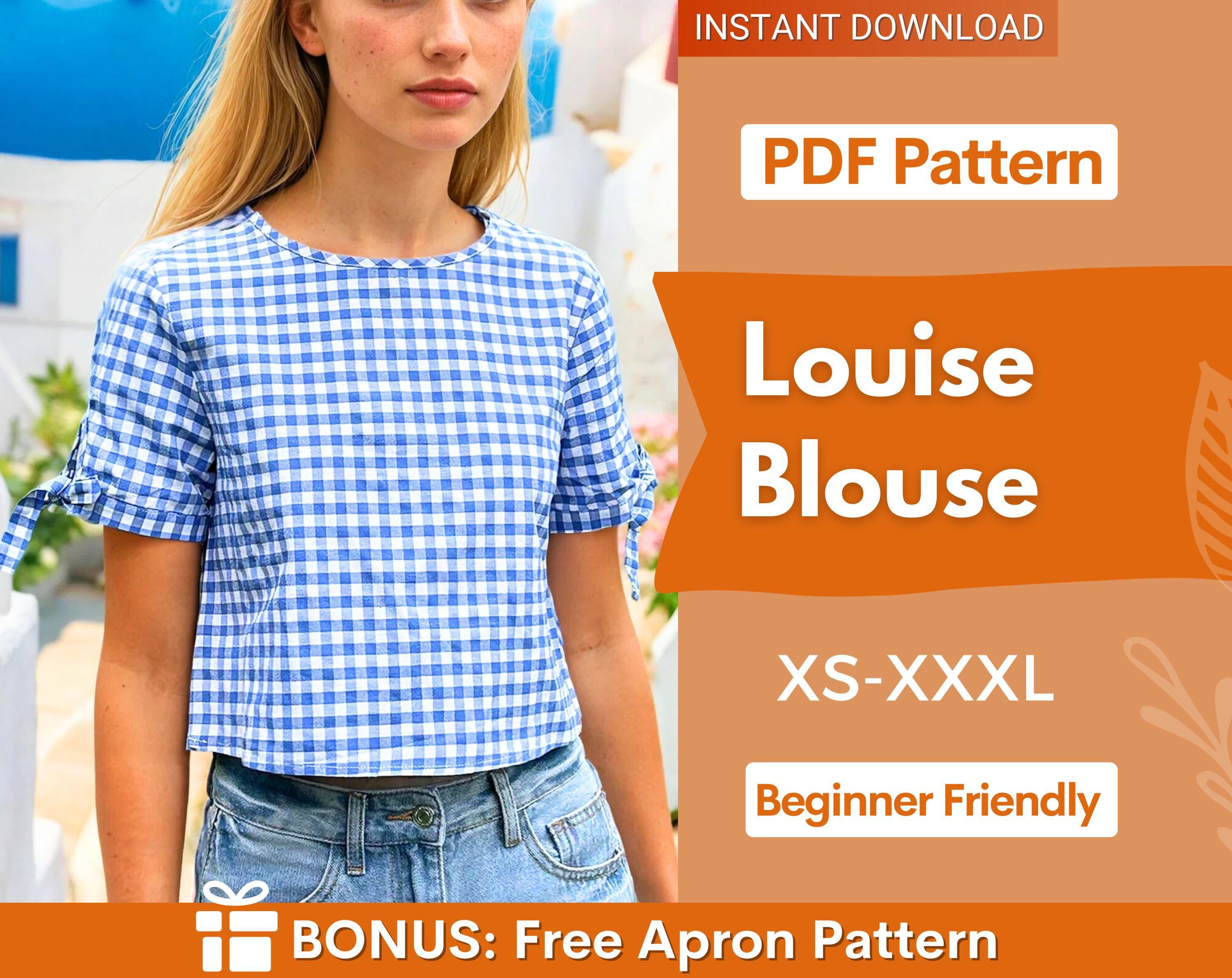 Blouse Sewing Pattern | Women Sewing Pattern | Top Pattern | Crop Top Pattern | Sewing Patterns for Beginner Top |  Shirt Pattern Women