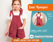 Romper Sewing Pattern for Kids, Romper Pattern, Kids Pattern, Overall Pattern, Beginner Pattern, Sewing Pattern Toddlers, Baby Pattern