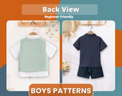 Sewing Patterns for Boys, Sewing Patterns, Kids Patterns, Top Pattern, Boys Pattern, Baby Patterns, Beginner Kids Pattern, Beginner Patterns