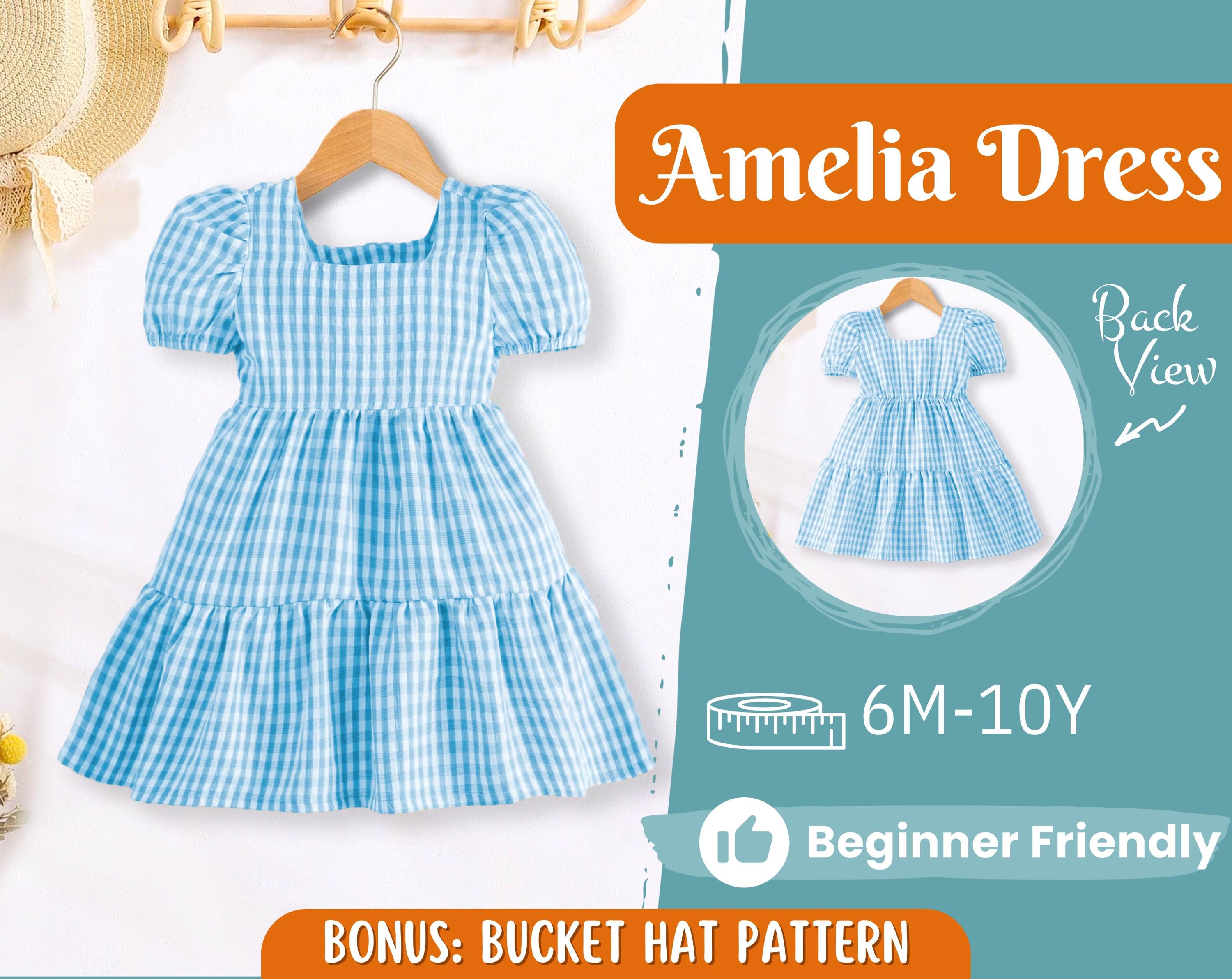 Dress Sewing Pattern for Kids, Dress Pattern, Kids Pattern, Summer Dress Pattern, Beginner Pattern, Sewing Pattern Toddlers, Baby Pattern