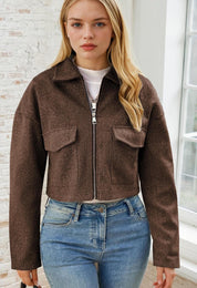 Jacket Sewing Pattern, Zip Up Jacket Pattern, Women Jacket Sewing Pattern, Crop Jacket, Short Jacket, Women Pattern Zipper Jacket