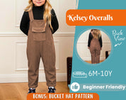 Overalls Sewing Pattern for Kids, Overalls Pattern, Kids Pattern, Jumpsuit Pattern, Beginner Pattern, Sewing Pattern Toddlers, Baby Pattern