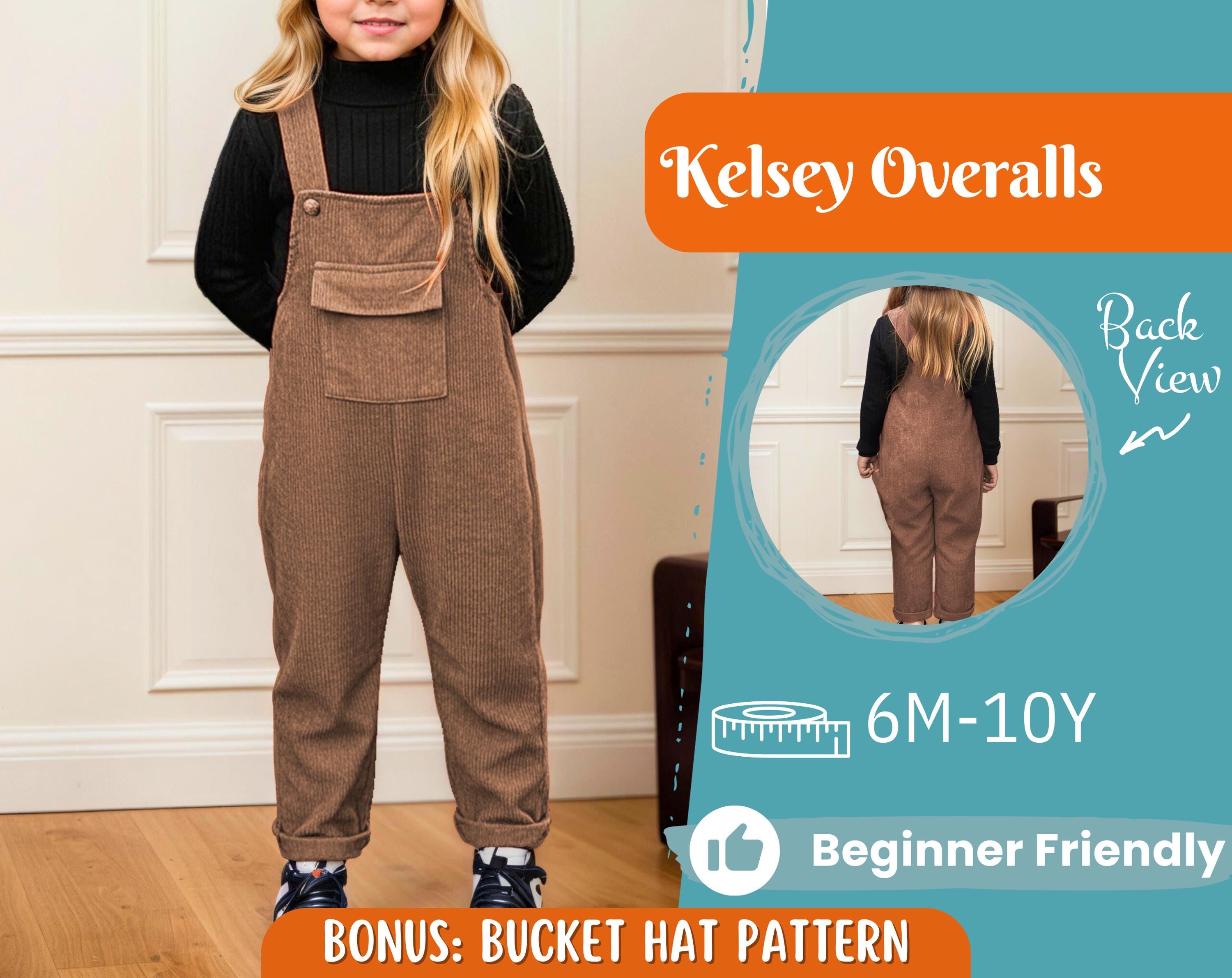 Overalls Sewing Pattern for Kids, Overalls Pattern, Kids Pattern, Jumpsuit Pattern, Beginner Pattern, Sewing Pattern Toddlers, Baby Pattern