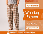 Wide Leg Pajama Pants Pattern, Pajama Pants Men, Pajama for Men Sewing Pattern, Men Pants Sewing Pattern, Men Sewing Patterns Pajama