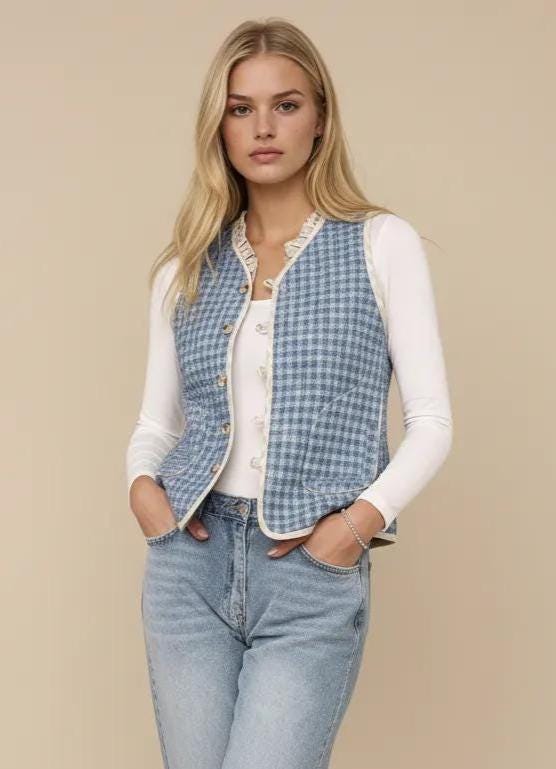 Quilted Vest Sewing Pattern for Women | Vest Pattern | Top Sewing Pattern | Women Sewing Patterns | Quilted Vest | Women Jacket Pattern