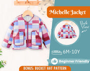 Quilted Jacket Sewing Pattern for Kids, Coat Pattern, Kids Pattern, PDF Pattern, Beginner Pattern, Sewing Pattern Toddlers, Quilted Pattern