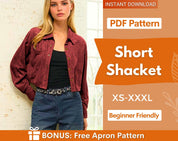 Shirt Jacket Sewing Pattern, Women Shirt Pattern, Jacket Sewing Pattern, Shacket Sewing Pattern, Top Sewing Pattern, Sewing Patterns Women