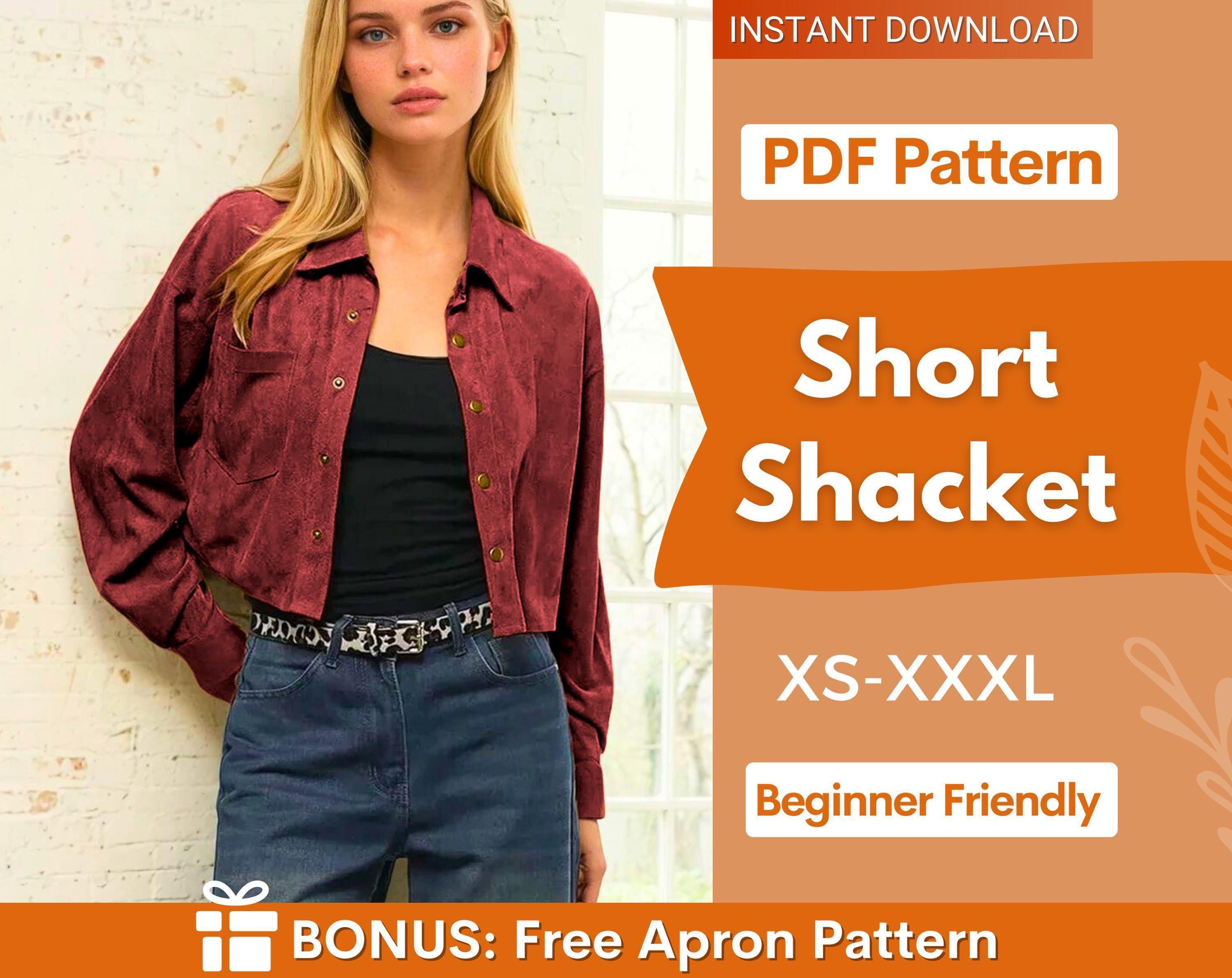 Shirt Jacket Sewing Pattern, Women Shirt Pattern, Jacket Sewing Pattern, Shacket Sewing Pattern, Top Sewing Pattern, Sewing Patterns Women