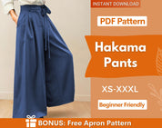 Hakama Pants Sewing Pattern for Women | Japanese Pants Pattern | Women Pants Pattern | Sewing Pattern for Women | Trousers Pattern