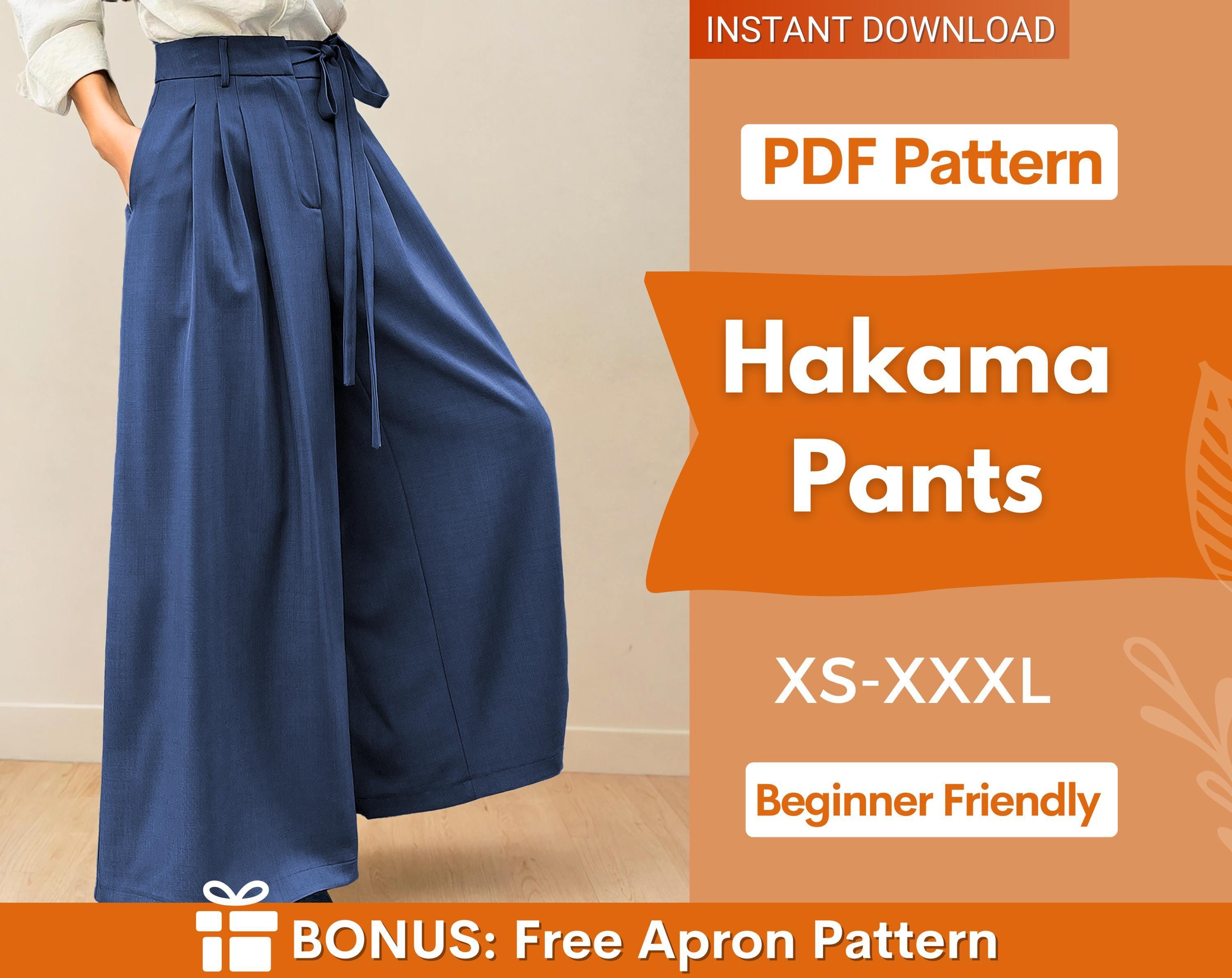 Hakama Pants Sewing Pattern for Women | Japanese Pants Pattern | Women Pants Pattern | Sewing Pattern for Women | Trousers Pattern