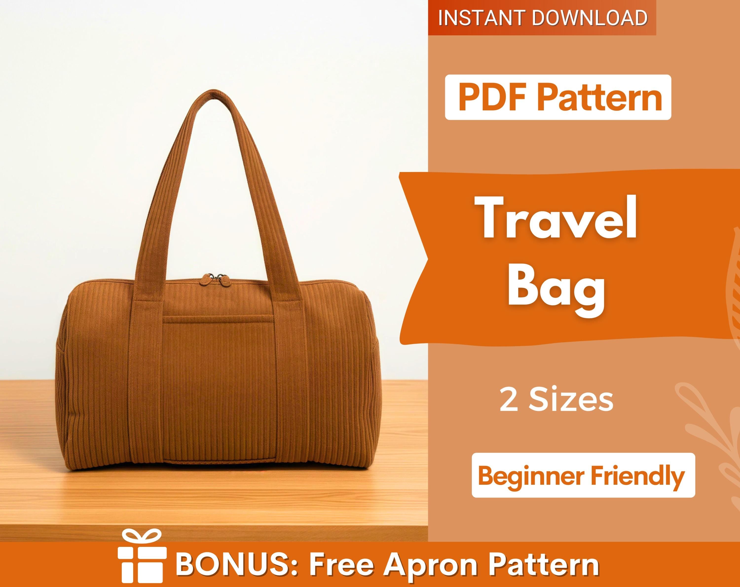 Travel Bag Pattern | Duffle Bag Sewing Pattern | Beginner Pattern | Travel Bag Pattern | Large Bag Pattern | Beginner Bag Pattern