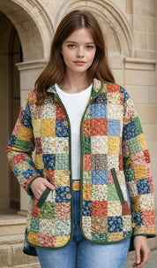 Quilted Coat with Hoodie Sewing Pattern | Quilted Jacket Pattern | Sewing Patterns | Quilted Sewing Pattern | Hooded Jacket | Women Jacket