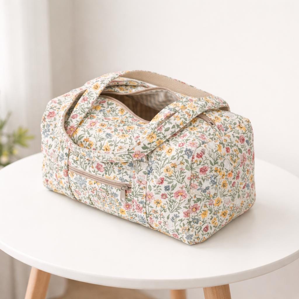 Mini Duffle Bag Pattern | Make Up Bag Sewing Pattern | Beginner Pattern | Travel Bag Pattern |  Bag Sewing Pattern | Beginner Bag Pattern