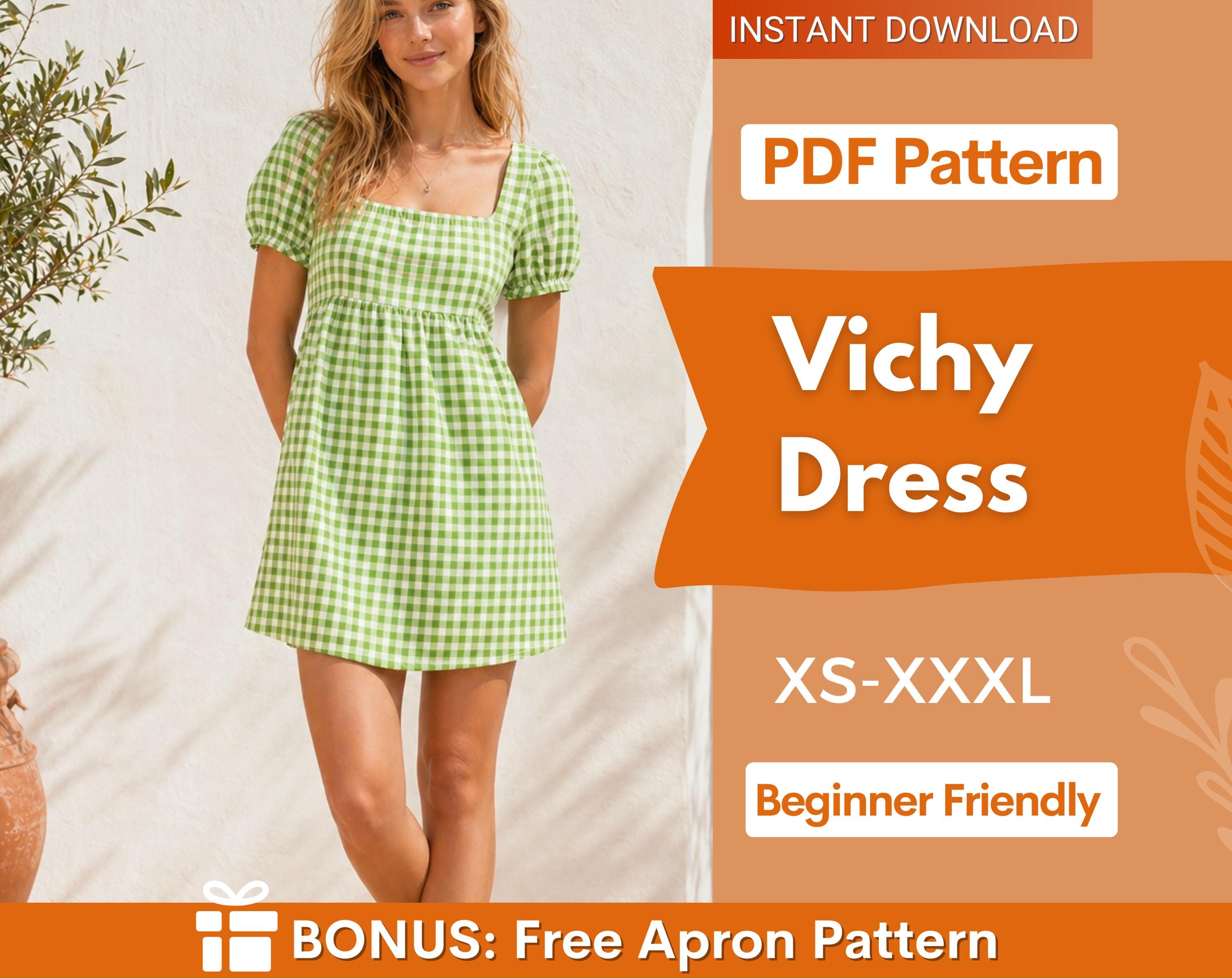 Smock Dress Pattern, Milkmaid dress sewing pattern, women sewing pattern, easy dress pattern, smock pattern, Puff sleeve dress pattern