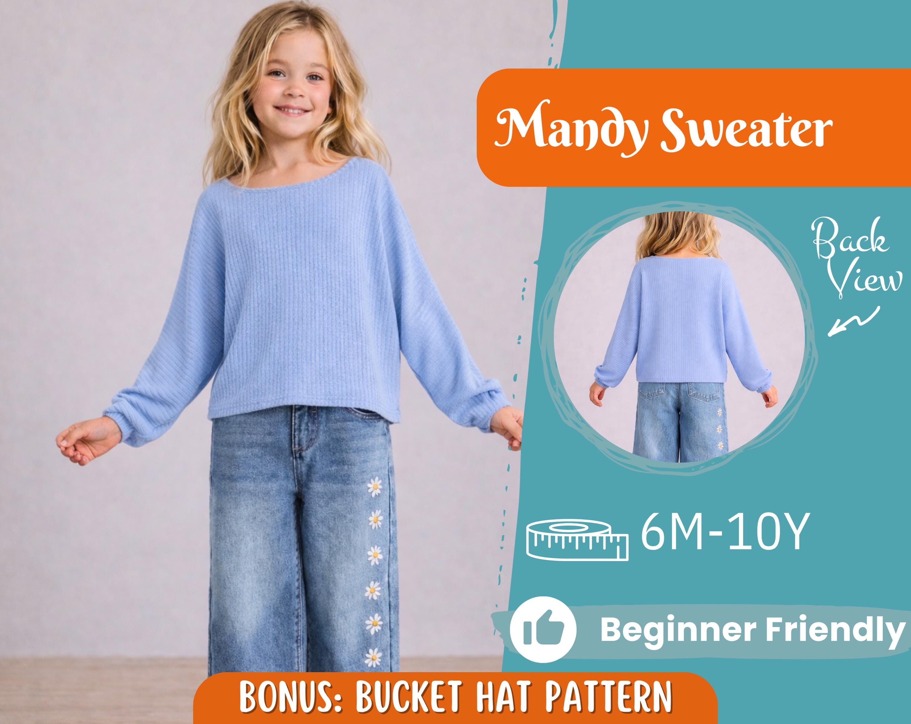 Sweater Sewing Pattern for Kids, Sweater Pattern, Kids Pattern, PDF Pattern, Beginner Pattern, Sewing Pattern Toddlers, Kids Top Pattern