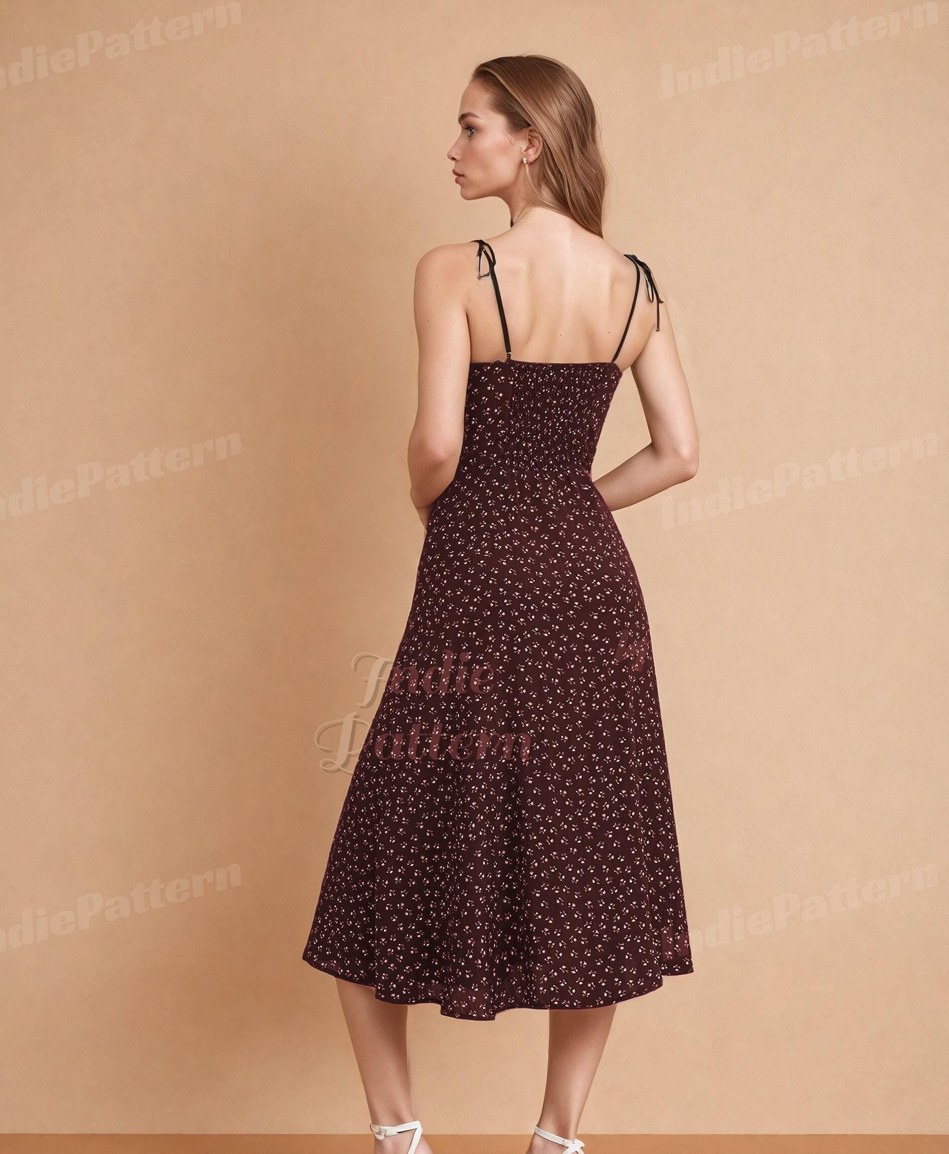 Slit Dress Pattern | Dress Pattern | Women Pattern | Strappy Dress | Prom Dress | Elegant Dress | Summer Dress Pattern | Sewing Patterns