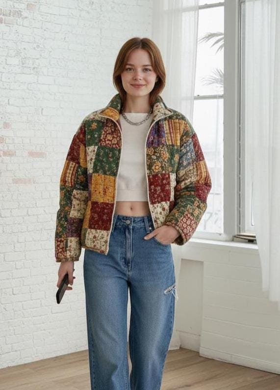 Jacket Sewing Pattern for Women | Coat Pattern | Sewing Patterns | Women Sewing Pattern Patchwork | Beginner Jacket, Quilted Jacket