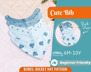 Baby Bib Sewing Pattern for Kids, Bib Pattern, Kids Pattern, Baby Bib, Beginner Pattern, Sewing Pattern Toddlers, Baby Pattern, PDF Pattern