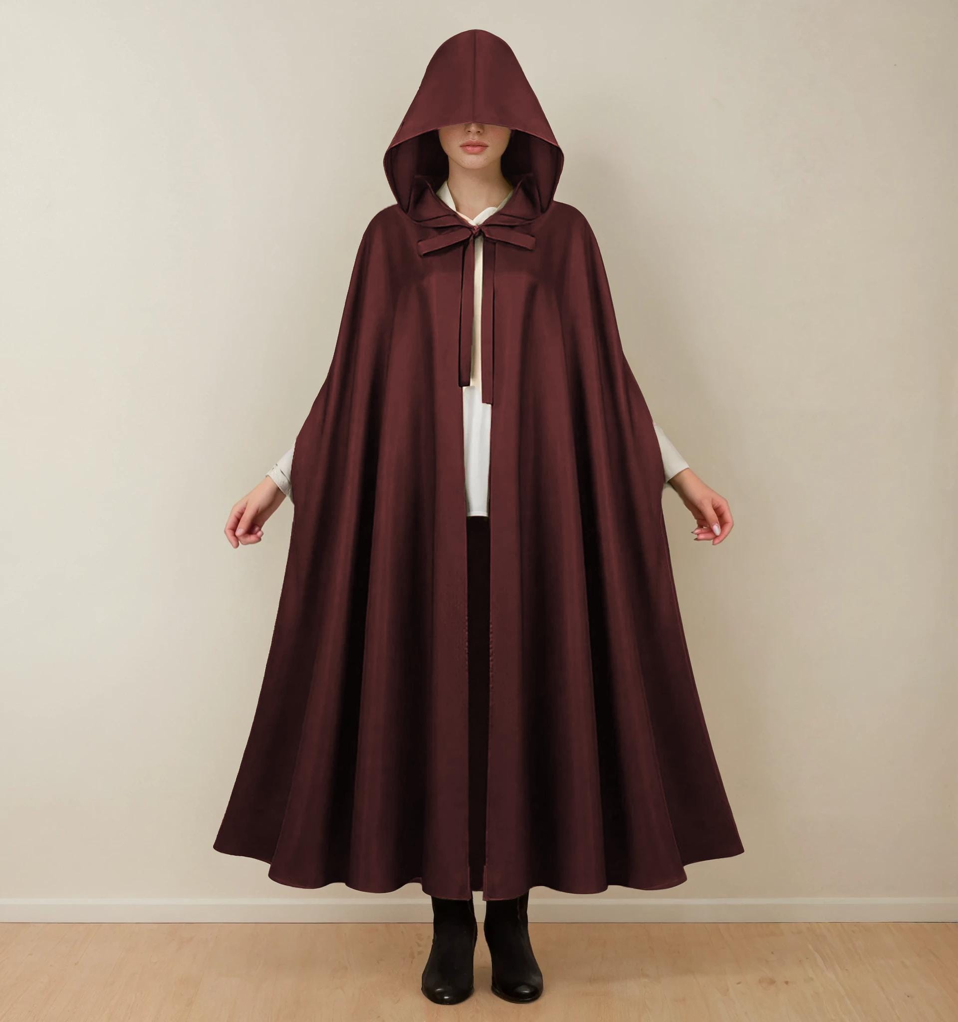 Cloak Sewing Pattern with 9 Lengths, Cape Pattern, Elven Cape, Magical Gown, Medieval Dress, Hooded Cloak, Cape with Hood Pattern, Long Cape