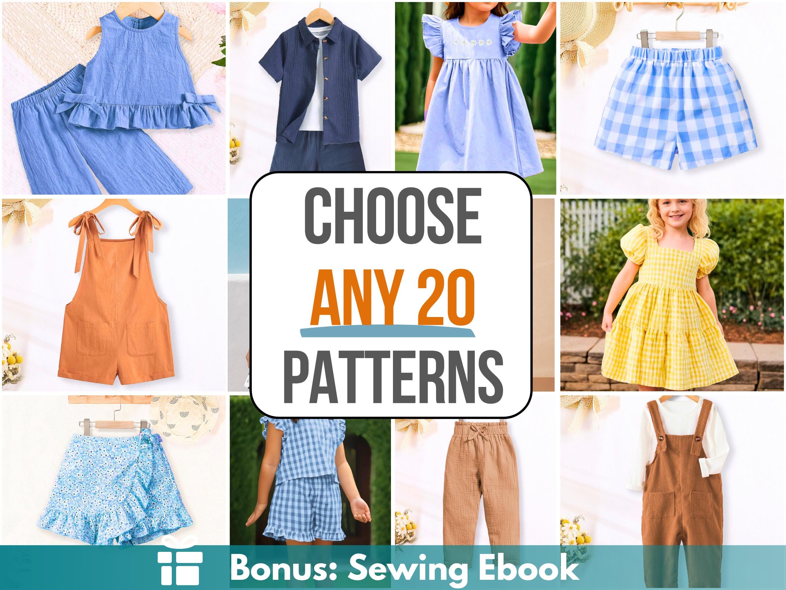 Create your Bundle, Sewing Patterns, Sewing Patterns for Kids PDF, Kids Sewing pattern PDF, Patterns Sewing, Kids Sewing Patterns