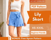 Skort Sewing Pattern | Skirt Pattern | Shorts Pattern | Skort Pattern | Women Skirt | Sewing Patterns | Women Patterns | Mini Skirt Shorts