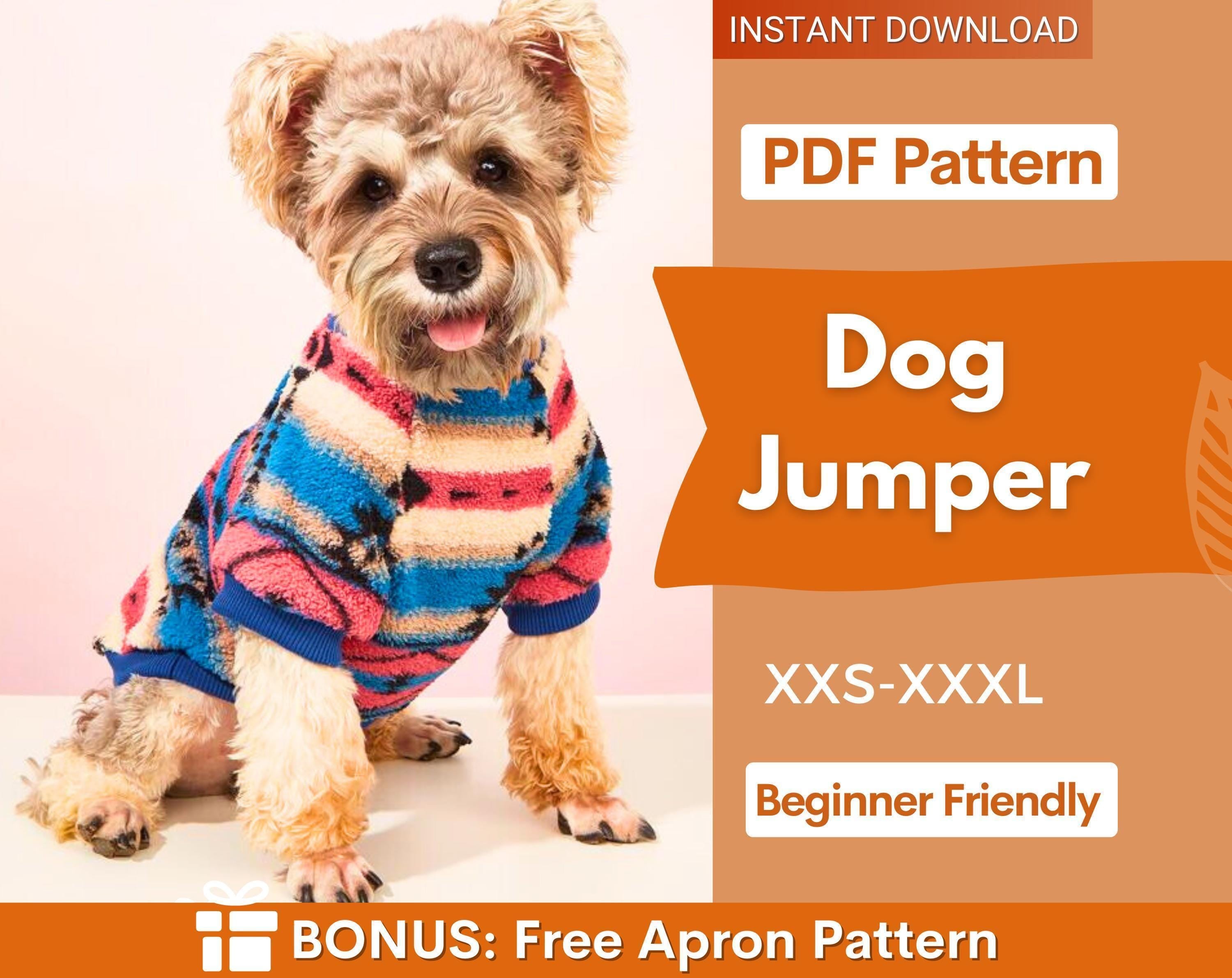 Dog Jumper Pattern, Dog Pattern, Dog Sewing Pattern, Dog Sweater Sewing Pattern, Pattern for dog, Dog Jacket Pattern, Dog Tank Top Pattern
