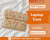 Laptop Case Sewing Pattern | Laptop Bag Pattern | Quilted Laptop Sleeve, Laptop Sleeve Pattern, Laptop Case Pattern, Laptop Bag Pattern